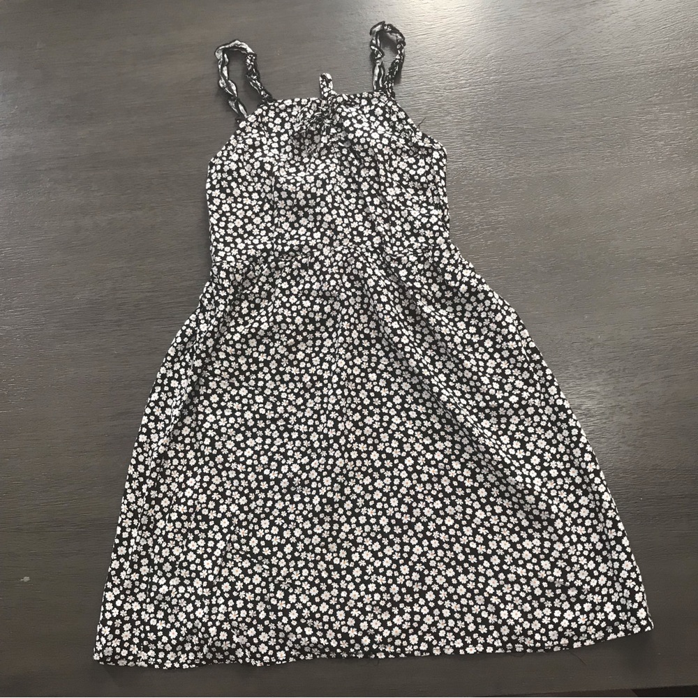 Black dress with flowers